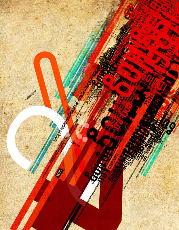 Abstract typography design