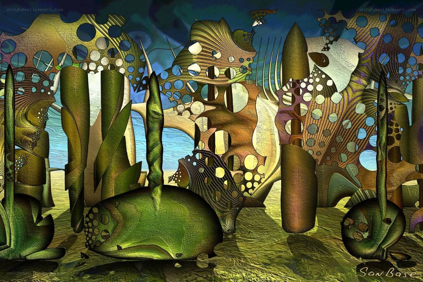Abstract underwater sculpture