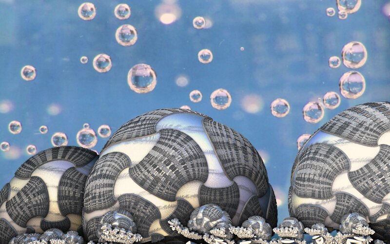 abstract underwater spheres