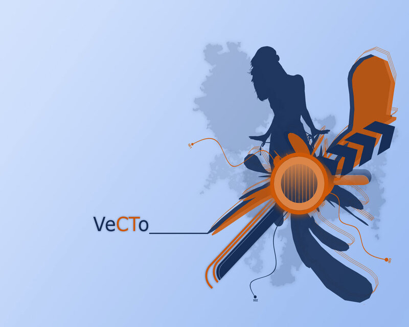 abstract vector art with silhouette
