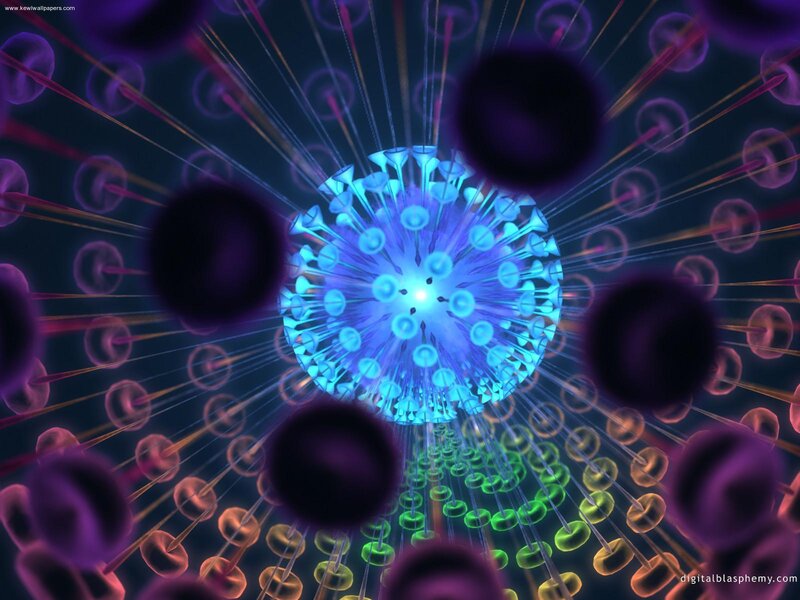 Abstract virus cell animation