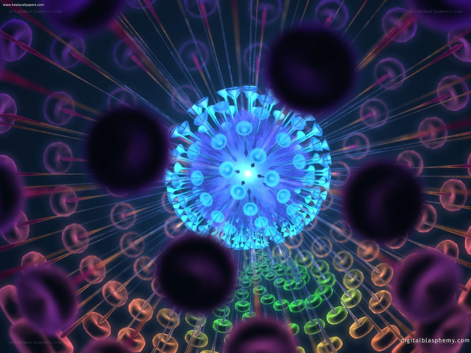 Abstract virus cell animation