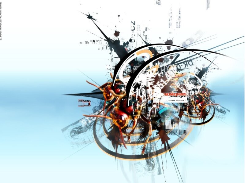 Abstract wasp digital art
