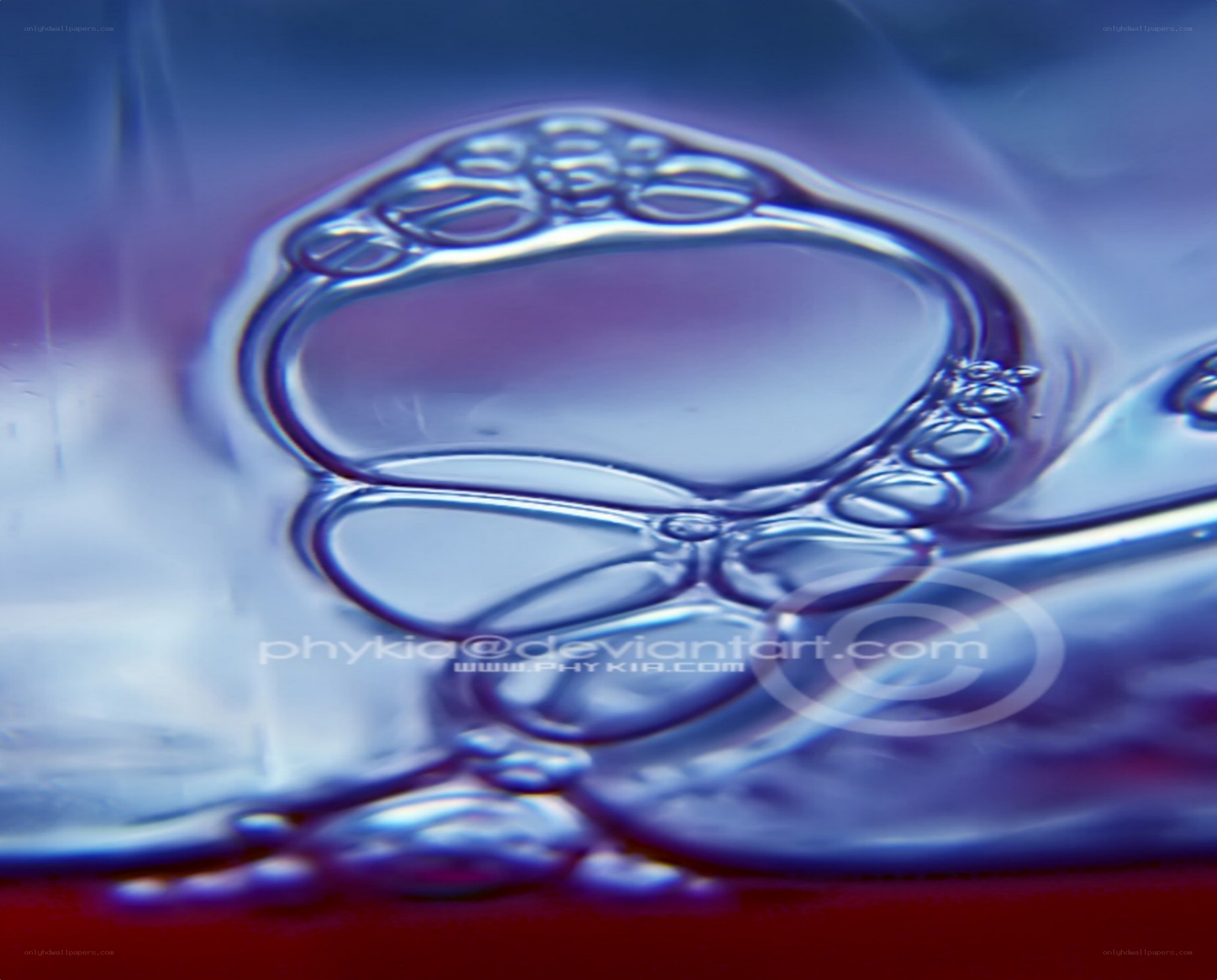 abstract water bubble patterns