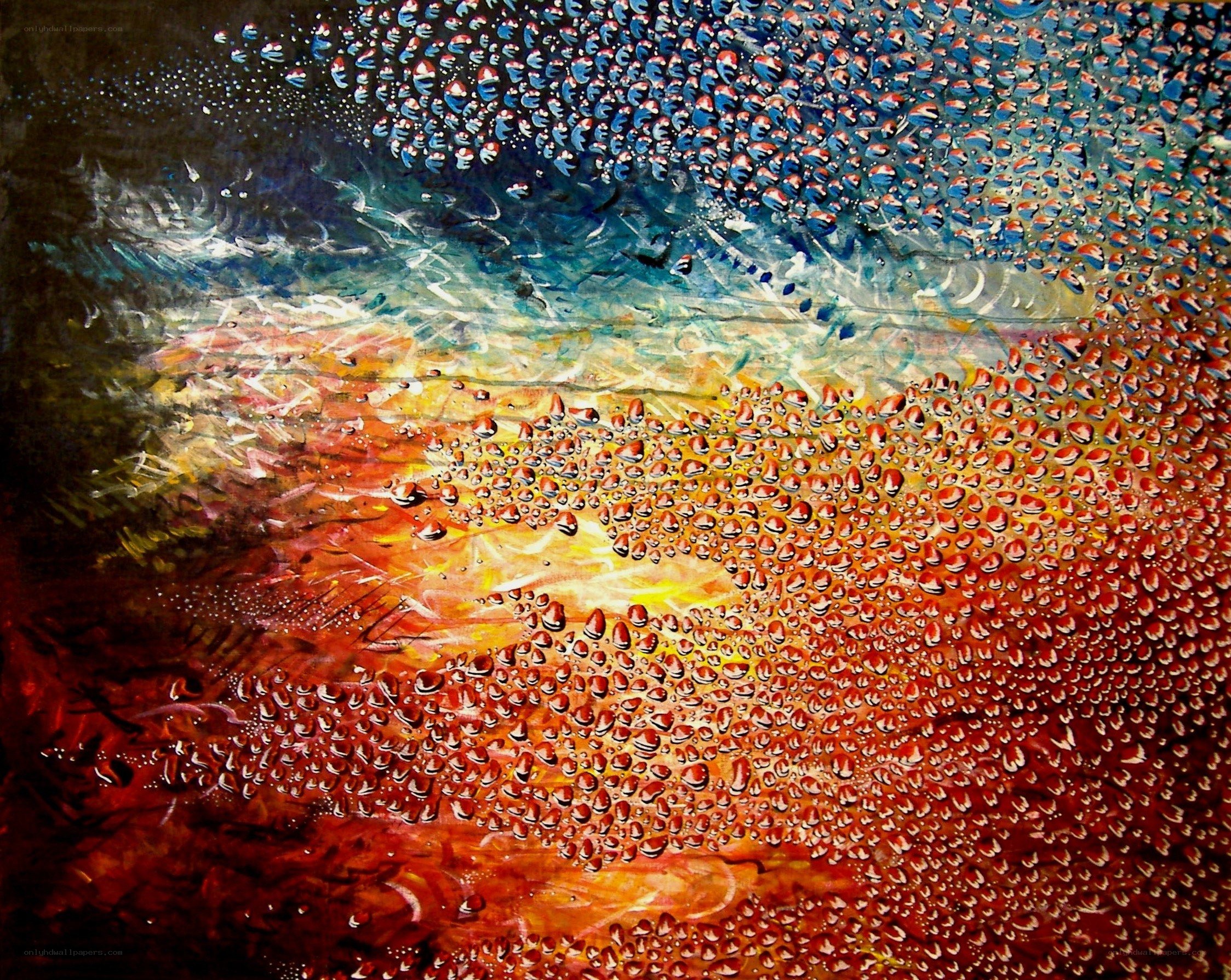 Abstract water droplet art