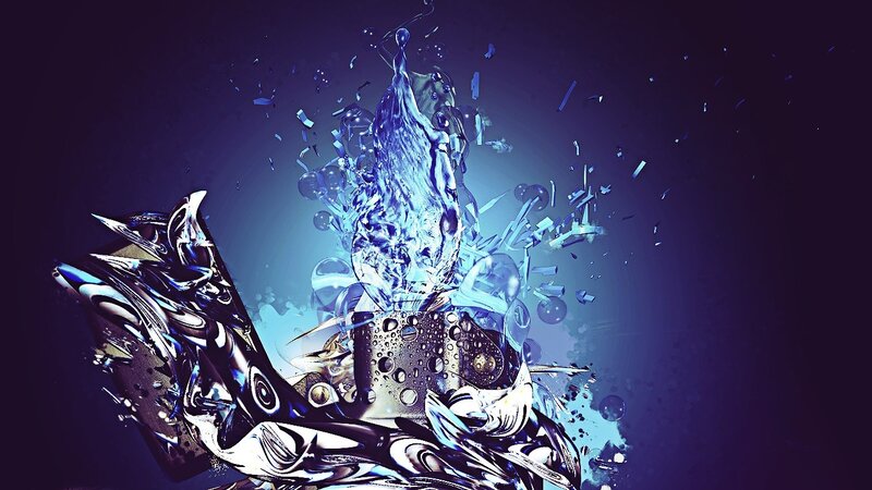 abstract water explosion art