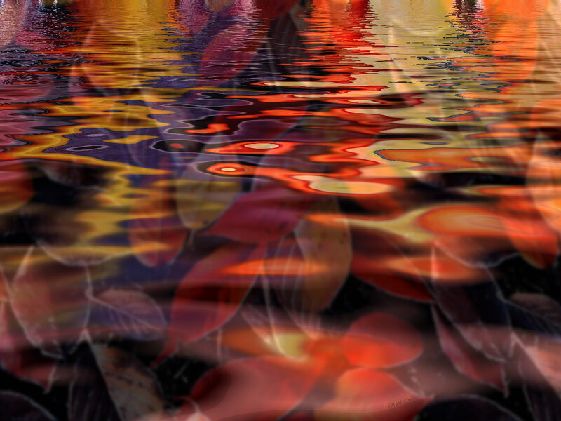 Abstract water reflection art