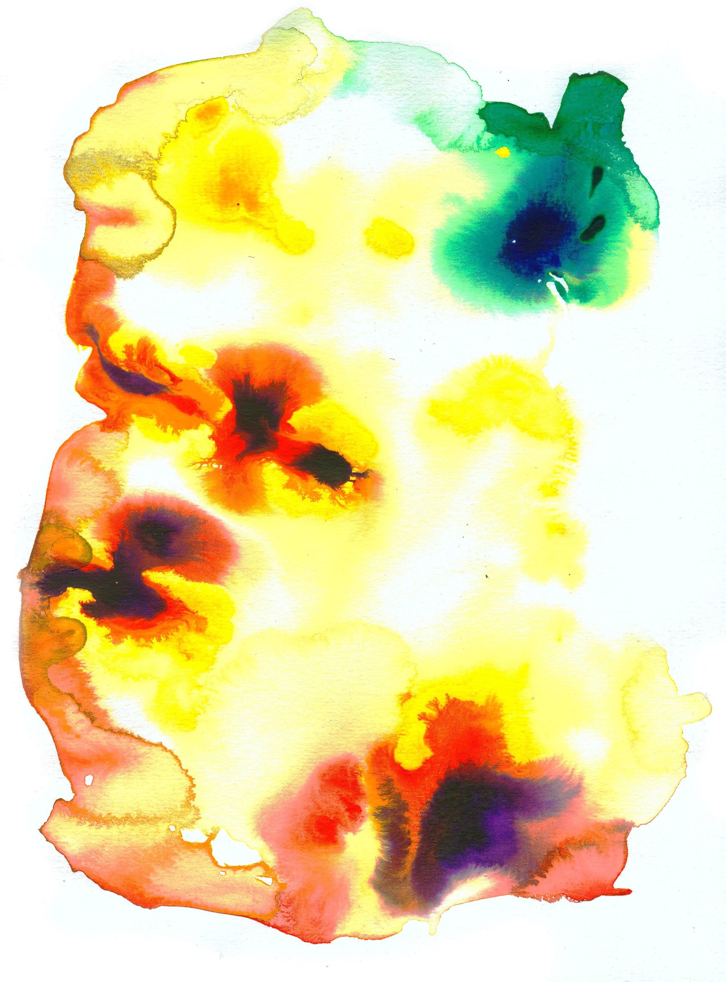 Abstract watercolor color study