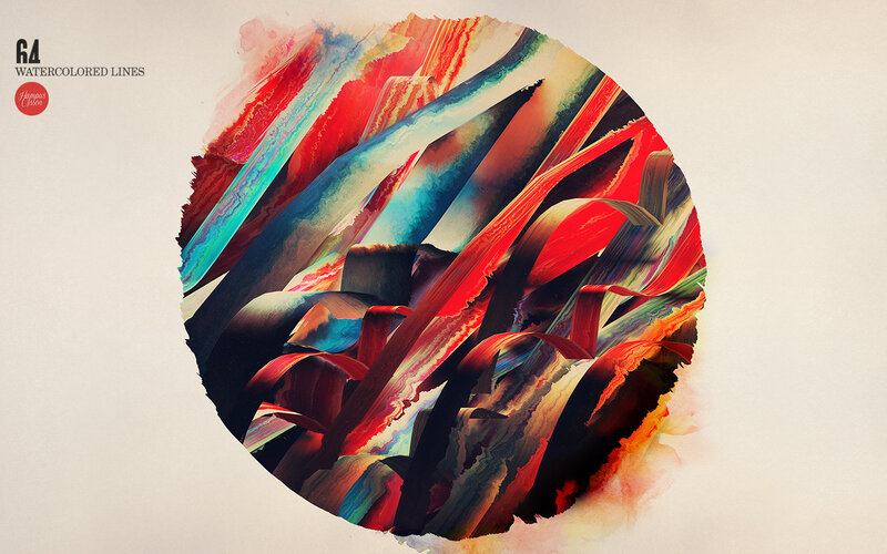 Abstract Watercolor Lines