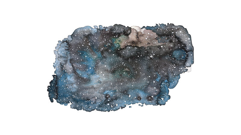 Abstract Watercolor Nebula