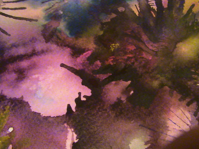 Abstract Watercolor Painting — Purple