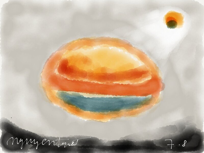 abstract watercolor painting