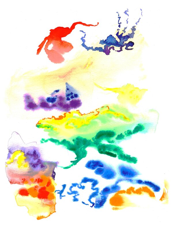 abstract watercolor splashes