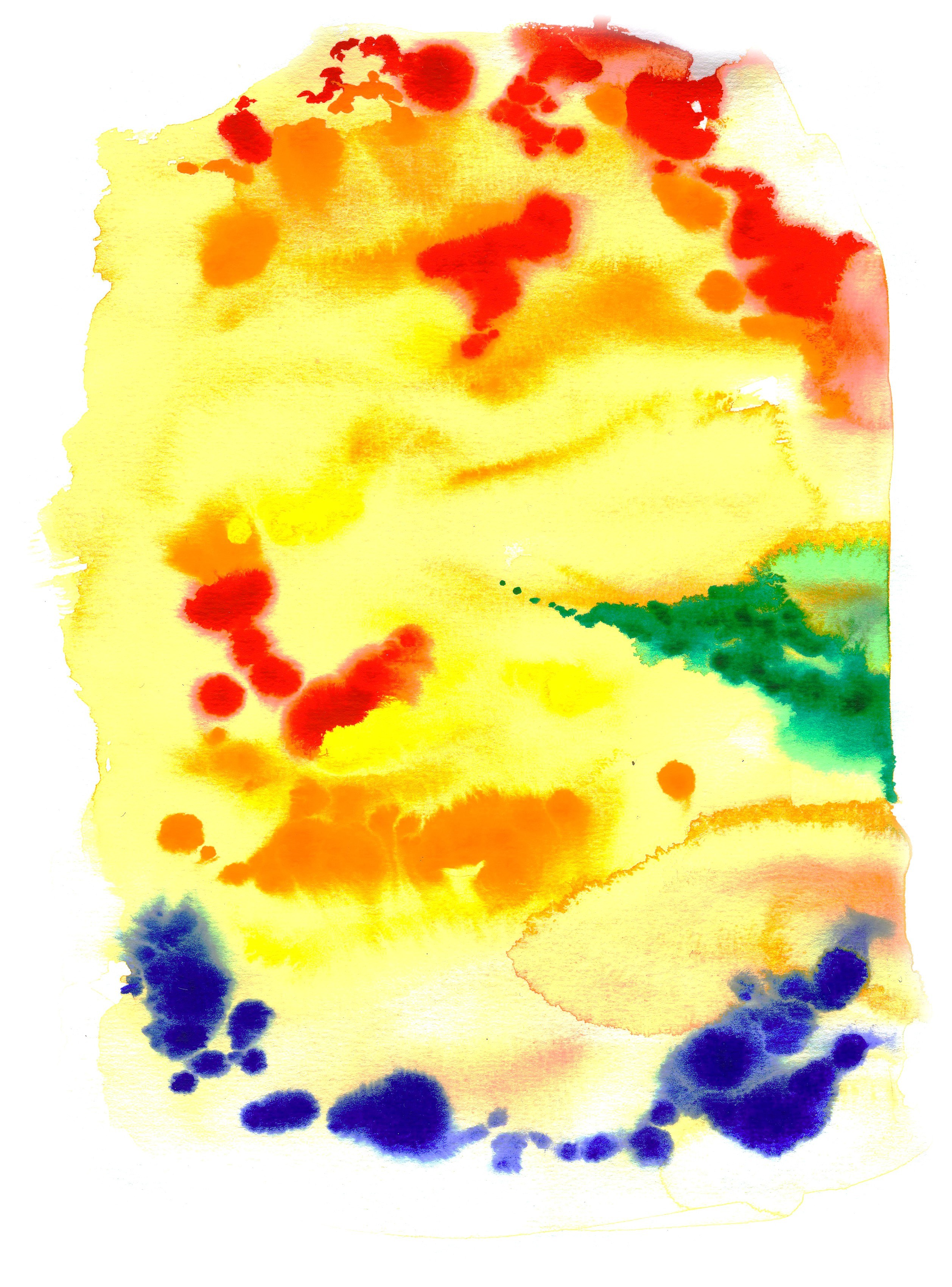 Abstract watercolor splatter