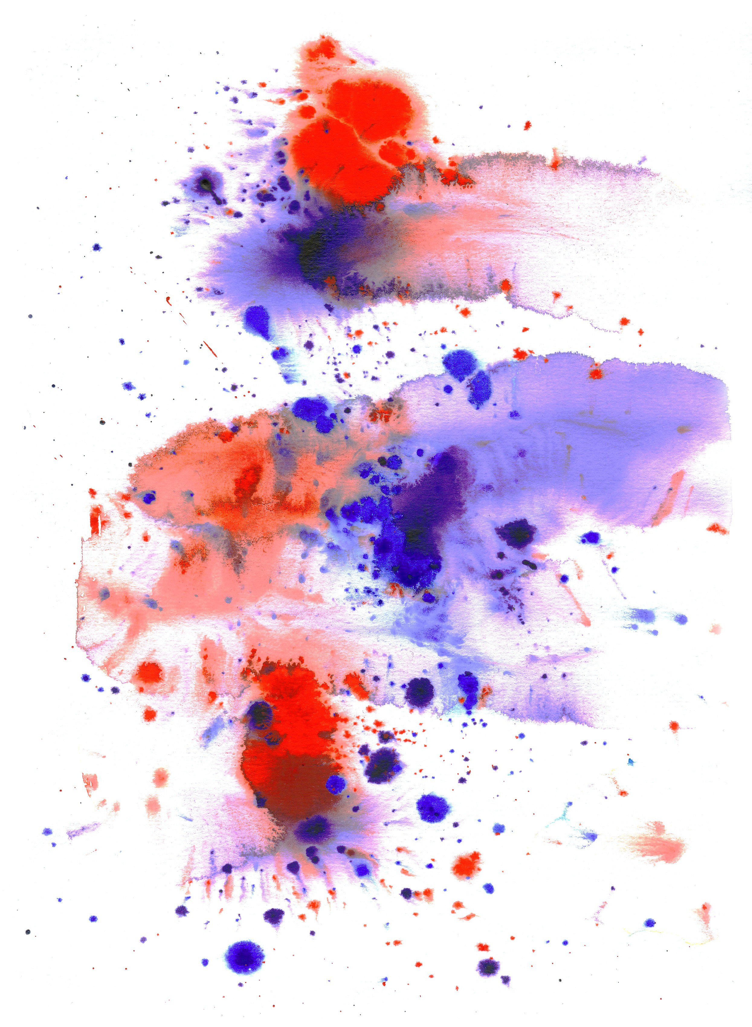Abstract watercolor splatter art