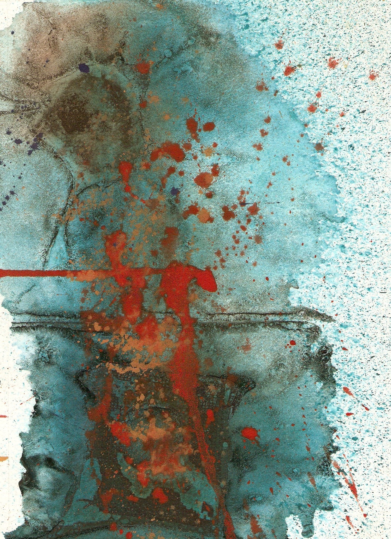 Abstract watercolor splatter art
