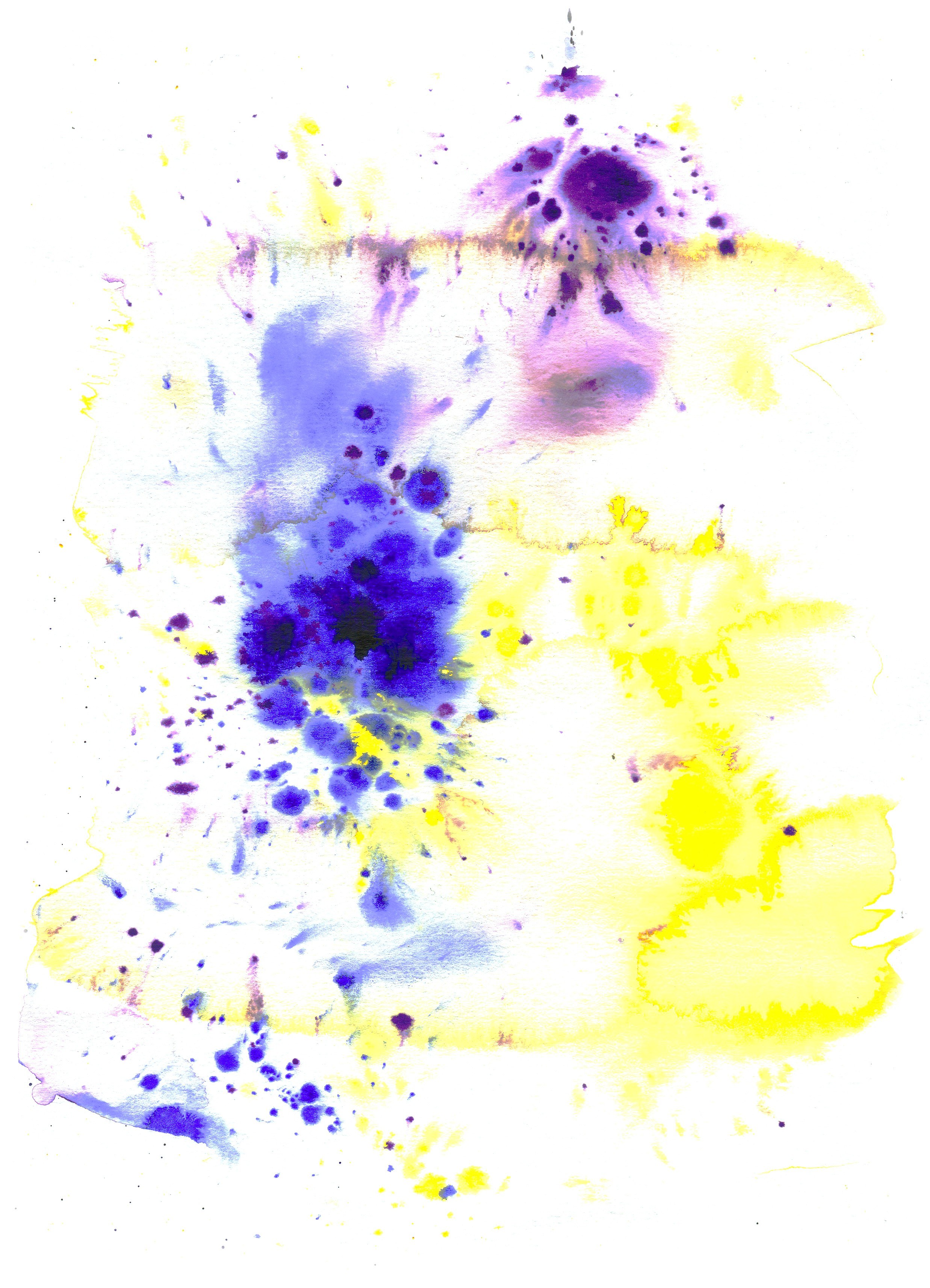 abstract watercolor splatter