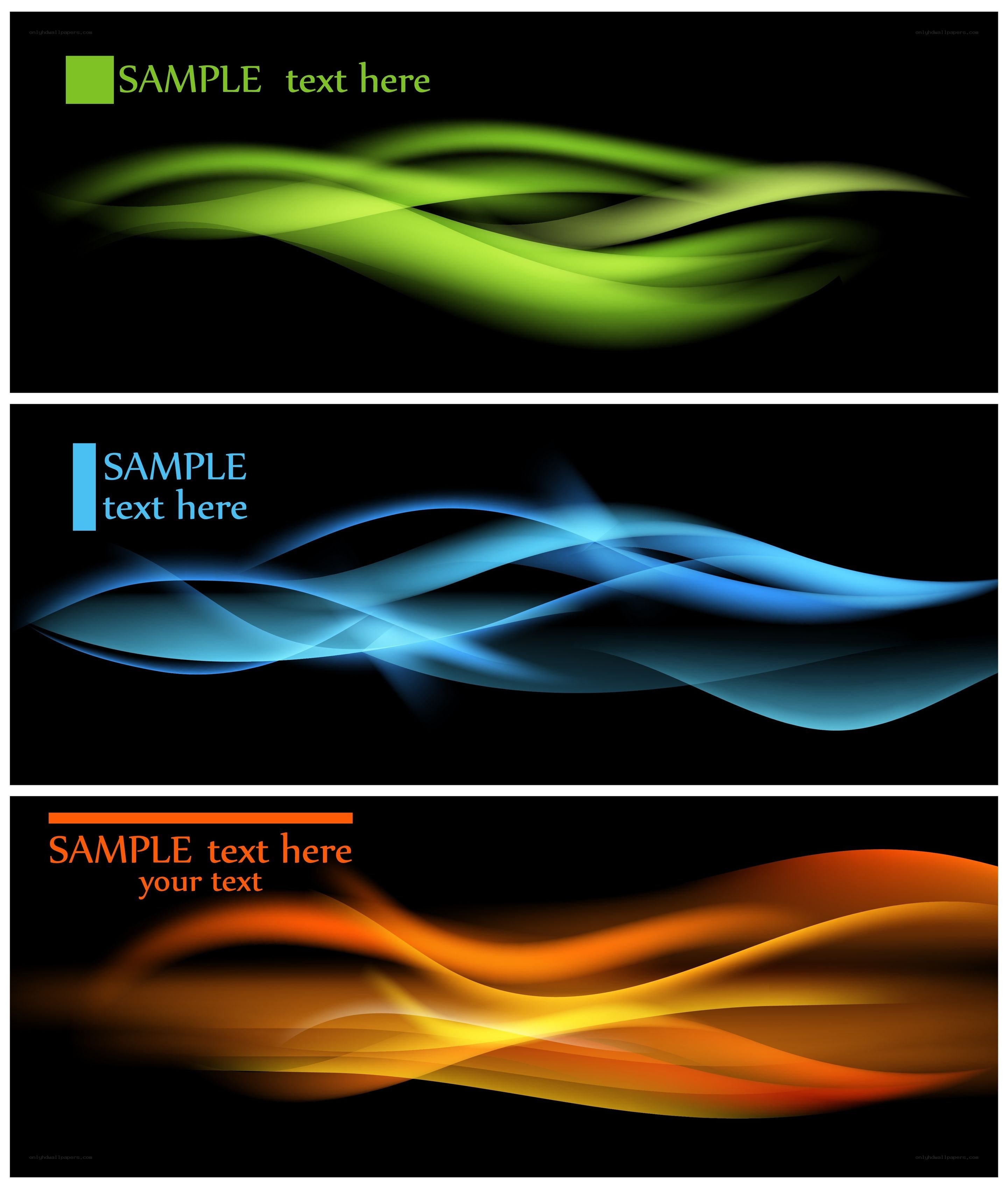 Abstract wave banners
