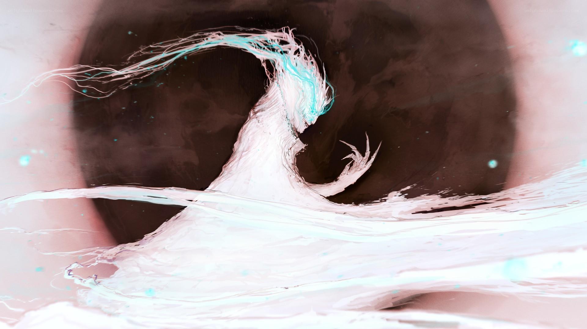 abstract wave creature