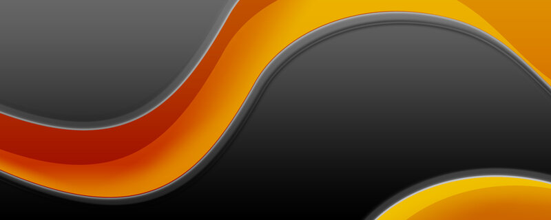 Abstract Wave Design — Black, Dynamic, Curved Lines