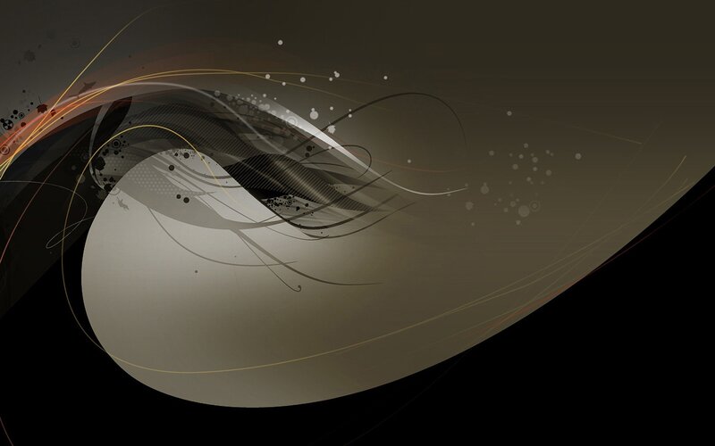Abstract Wave Design — Black, Dynamic