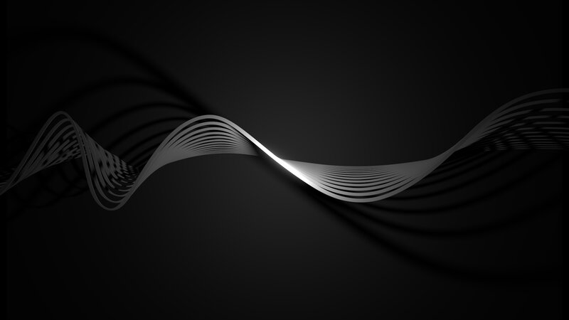 Abstract Wave Design — Black, Minimalist, Digital Art
