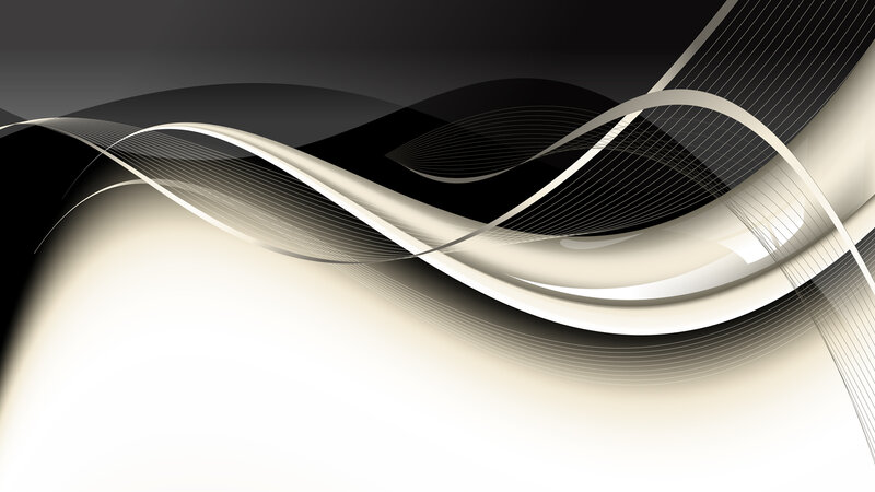 Abstract Wave Design — Black, Modern, Waves
