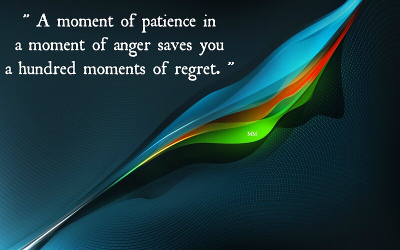 Abstract Wave Design — Blue, Calm, Digital Art, Quote