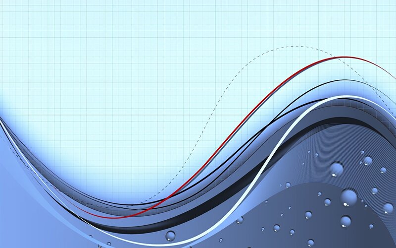 Abstract Wave Design — Blue, Calm, Vector Art
