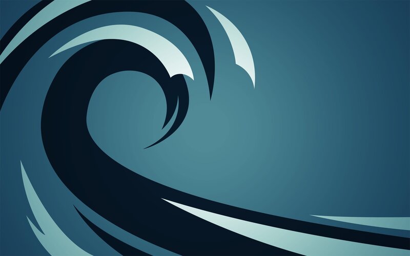 Abstract Wave Design — Blue, Dynamic, Vector Art