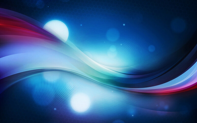 Abstract Wave Design — Blue, Serene, Digital Art, Light, Curves, Bokeh