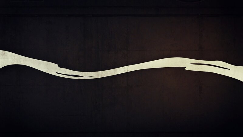 abstract wave design on dark wall