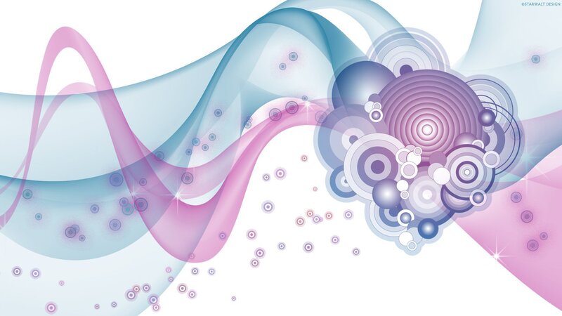 Abstract Wave Design — Pink, Calm, Digital Art