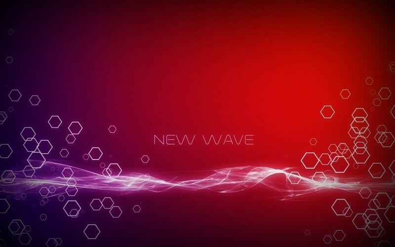 Abstract Wave Design — Red, Dynamic