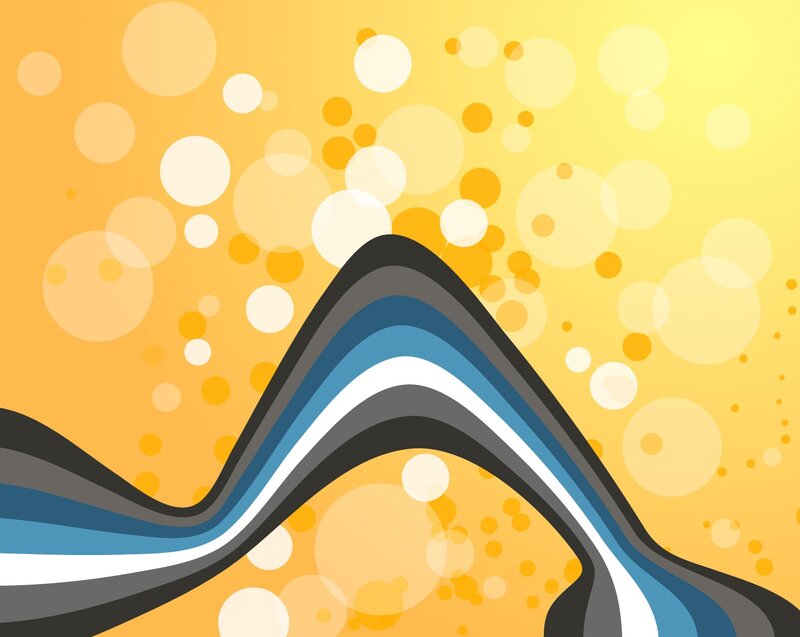 Abstract Wave Design — Yellow, Vibrant