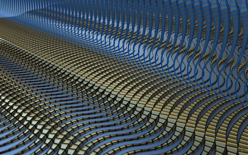 Abstract wave grid pattern