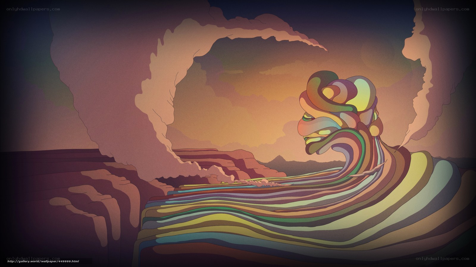 Abstract wave landscape