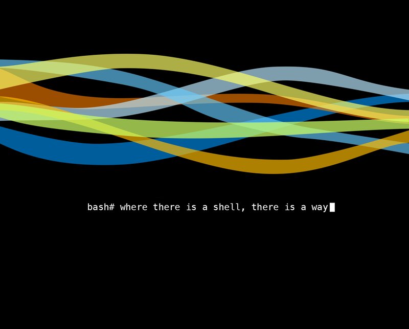 Abstract Wave Lines — Black