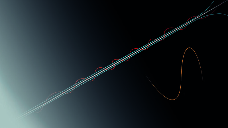 abstract wave lines on dark background
