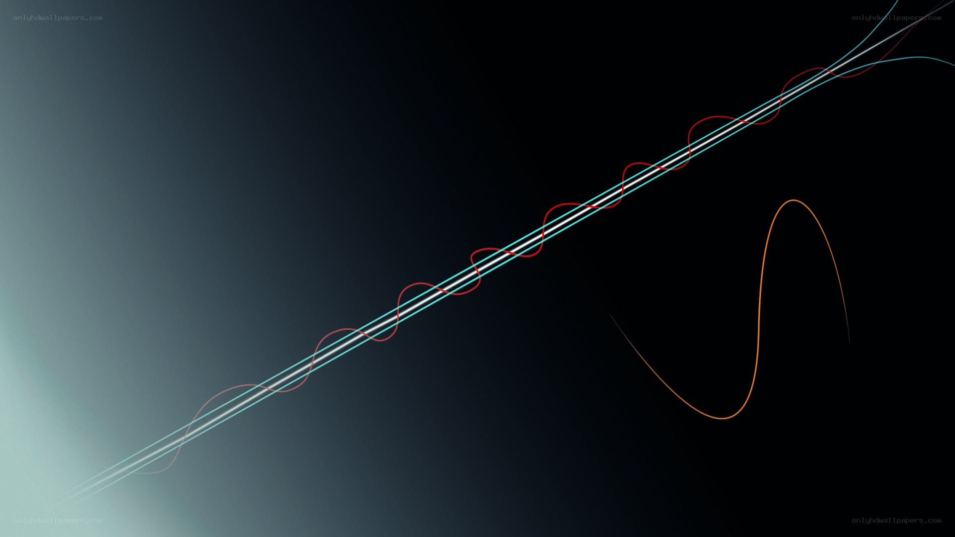 abstract wave lines on dark background