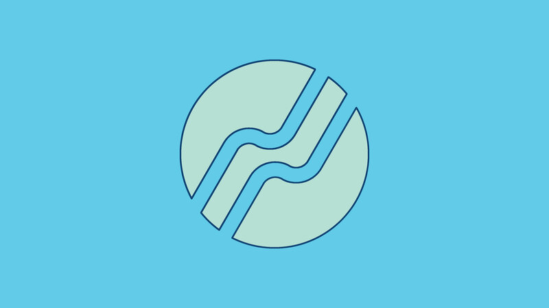 Abstract Wave Logo — Blue