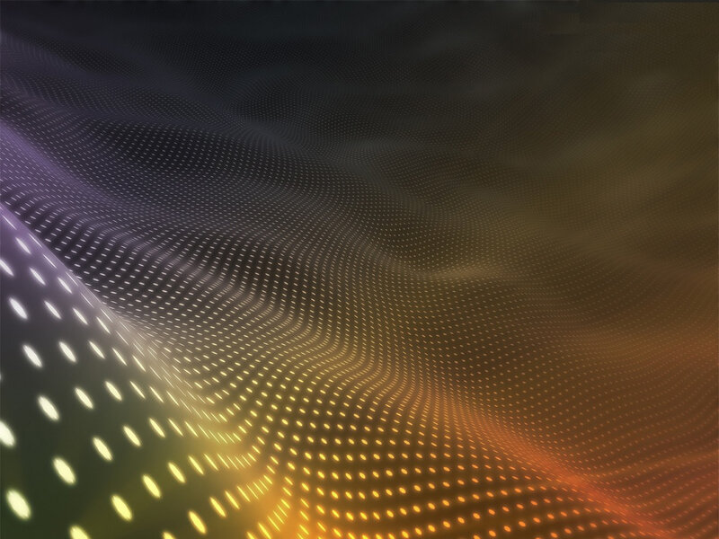 Abstract wave of glowing dots