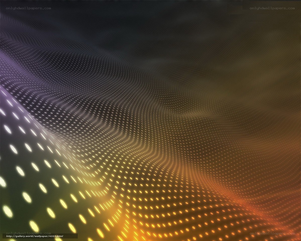 Abstract wave of glowing dots
