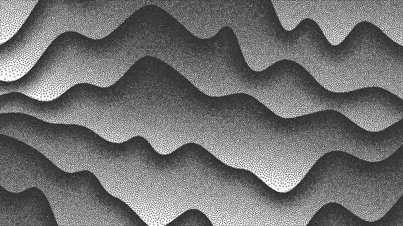 Abstract Wave Pattern — Black, Calm, Illustration