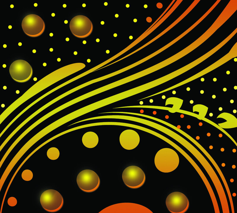 Abstract Wave Pattern — Black