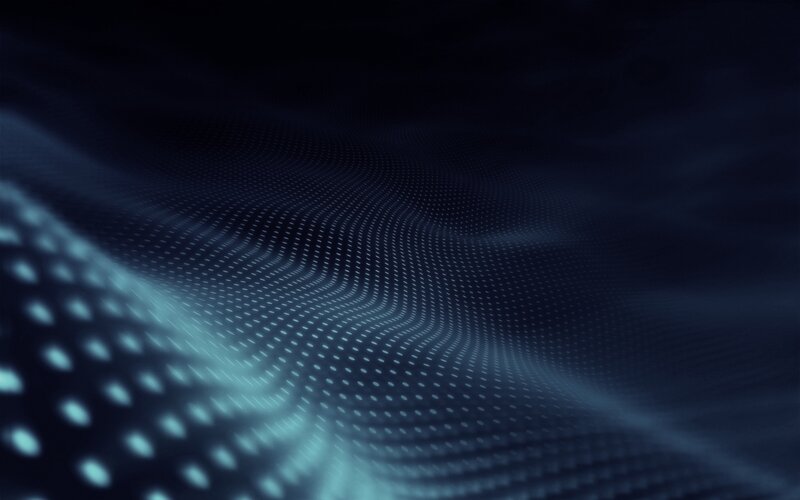 Abstract Wave Pattern — Blue, Calm, Digital Art, Dots, Waves