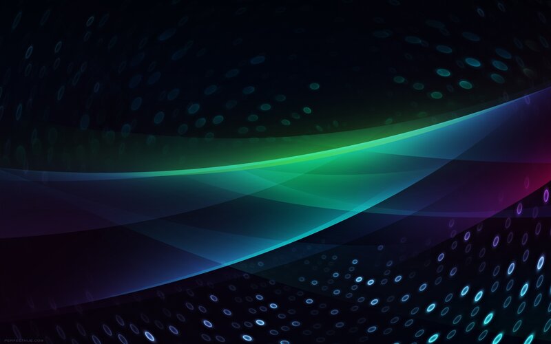 Abstract Wave Pattern — Blue, Dynamic, Digital Art, Circles, Light Streaks, Green