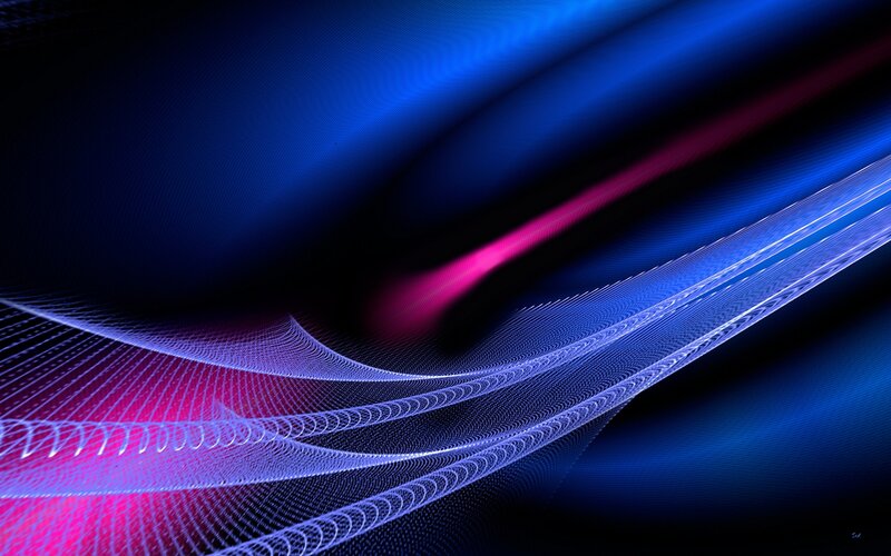 Abstract Wave Pattern — Blue, Dynamic, Digital Art, Purple
