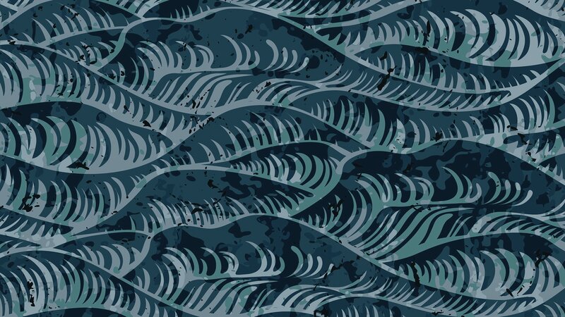 Abstract Wave Pattern — Blue, Dynamic, Illustration