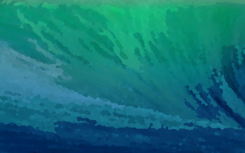 Abstract Wave Pattern — Green, Calm, Digital Art
